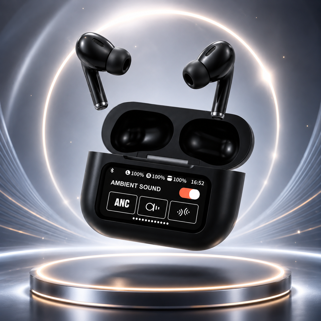 Air 9 Pro Wireless Earbuds | Touch Screen Display, 5+ Hours Battery