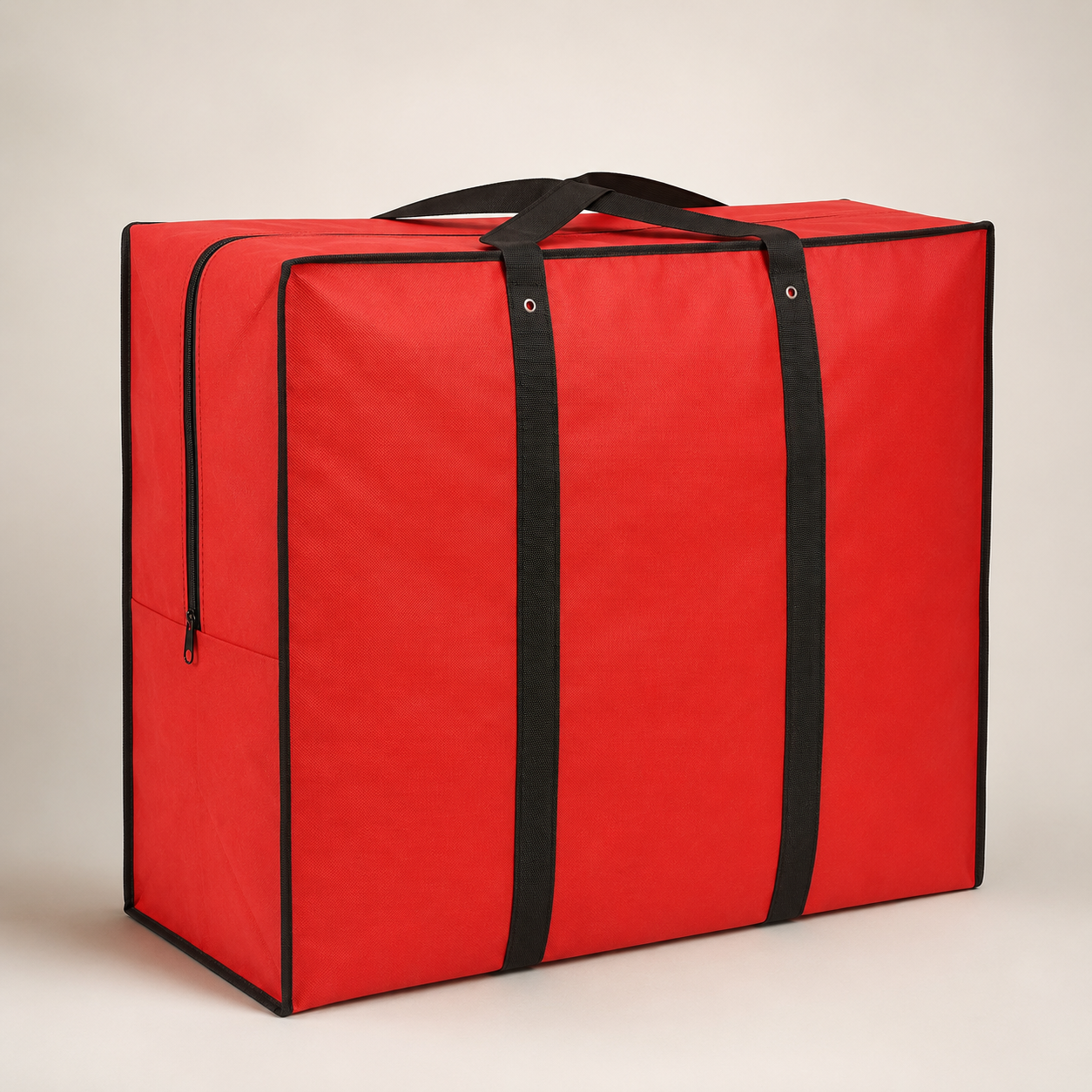 SHOPRYZ Red Storage Bag showing size and capacity