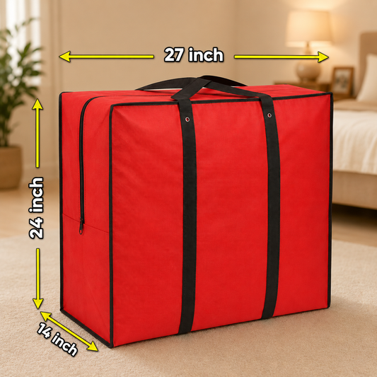 SHOPRYZ Extra Large Red Storage Bag with black straps