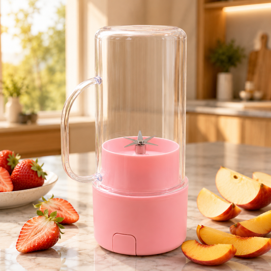 SHOPRYZ Blendy Go Mini Blender with straw and handle